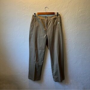 Chicos Women’s 1.5 Green Khaki Chino Cargo Pants Casual Straight Leg